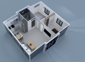 EXCH-6001 20ft mở rộng container nhà prefab Úc thiết kế cho cuộc sống thoải mái - Product Image 6