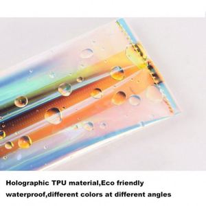 Bolsa de Maquillaje Impermeable Holográfica de TPU para Mujer, Estuche de Almacenamiento de Cosméticos, Bolsa de Viaje con Cierre - Product Image 5