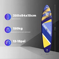 Planche à pagaie gonflable de 350 cm avec pagaie pour les sports nautiques