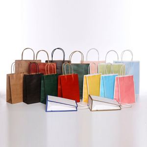 Sacs en papier kraft pour emballages cadeaux, sacs en papier kraft pour emballages d'achats, sacs en papier kraft personnalisés avec logo imprimé, vente en gros, prix bas, fabricant - Product Image 3