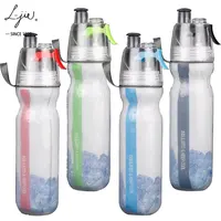 Tendenza creativa spray ciclismo sport bollitore PE funzione di raffreddamento a doppio strato tazza di acqua di plastica della bottiglia di acqua