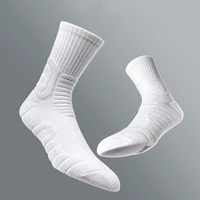 Chaussettes de sport d'équipage à coussin au design personnalisé Chaussettes de basket-ball de randonnée athlétiques évacuant l'humidité