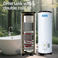 WOK Réservoir d'eau chaude sous pression avec serpentin de chauffage Réservoir duplex 2205 ECS en acier inoxydable 150L pour pompe à chaleur et chauffage des locaux