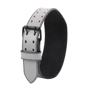 Genuine <b>Leather</b> and <b>Synthetic</b> <b>Leather</b> Mix Classical Gym Belts for Weightlifting Power lifting - Product Image 3