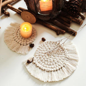 Artilady Nordic Europa Macrame Cup Pad Boho Tafelkleed Tafel Mat Pure Handgemaakte Katoenen Gevlochten Antislip Isolatie Mats - Product Image 1