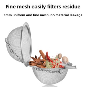 Infusore per Tè in Acciaio Inox 304 Lucidato, Design Moderno e Minimalista, Riutilizzabile, Sfera per Spezie, Sfera per Tè, Ideale per Hot Pot e Stufati - Product Image 3