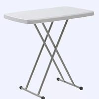 Table pliante en plastique moulé par soufflage, hauteur réglable, pour camping, formation, bureau d'ordinateur, stand extérieur, pique-nique - Vente en gros