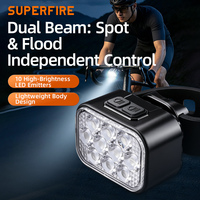 Luz Delantera para Bicicleta SUPERFIRE BL107 400LM, Doble Haz, IP54, 40g, Tipo-C, Memoria de Configuración, Liberación Rápida, Recargable, para Desplazamientos Diarios