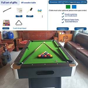 Table de <span class=keywords><strong>billard</strong></span> et de piscine multifonctionnelle personnalisable, surface en marbre, design américain deux-en-un, 2,44x1,32m pour usage domestique - Product Image 6