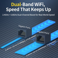 Routeur domestique Gigabit Speed 3000Mbps Ultra Connect IEEE802.11ax 5G/4G Wi-Fi 6 avec double emplacement pour carte SIM OpenWrt Ports Gigabit complets