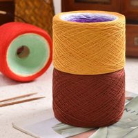 Châle-Plaid en Coton Mercerisé 300g, Teinture Dégradée à Longs Segments, Tricoté à la Main, Haute Ténacité, Pelote de Fil Mélangé Enroulée à la Main