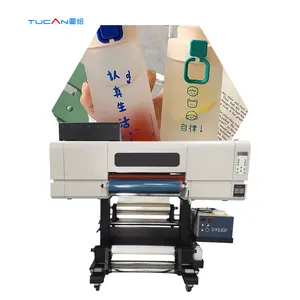 UV LED sticker printer XP600/i3200 print heads uv printer machine uv dtf printer with laminator