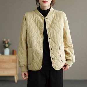 Ropa de <span class=keywords><strong>mujer</strong></span> transfronteriza Chaqueta acolchada de invierno cálida personalizada Chaqueta acolchada suelta en forma de diamante para <span class=keywords><strong>mujer</strong></span> - Product Image 3