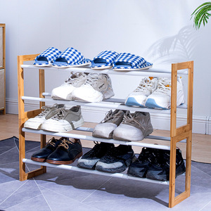 <b>Extendable</b> Multi Layer <b>Shoe</b> <b>Rack</b> Bamboo Material Freestanding Dustproof For Doorway Dormitory Hallway - Product Image 4