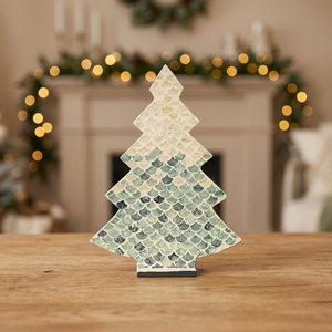 Mother of Pearl Bamboo Core <b>Christmas</b> <b>Tree</b> Handmade Decorative Ornament for Holiday Home Display <b>Table</b> Styling and Gift Vietnam - Product Image 3