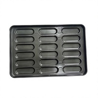 Plaque de cuisson en acier aluminisé à 15 cavités pour pain de mie et hamburgers, 4 pouces, résistante au four, antiadhésive, réutilisable pour la cuisson des burgers