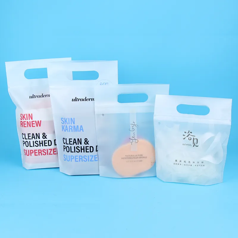 Plastik-Einkaufstasche mit individuellem Logo Lebensmittel Kunststoffverpackung für Kleidung Unterwäsche Schwere Zoll-Einzelhandel Kunststofftüten mit gestanztem Ha