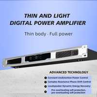 Amplificateur d'équipement audio professionnel, amplificateur de puissance numérique de classe D haute puissance 2/4 canaux 1U pour utilisation avec des enceintes de scène