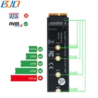 Adaptateur SSD M.2 NGFF PCIe X4 NVME 2280 12+16PIN pour Macbook Air A1465 A1466 Pro A1398 A1502 A1419 2013 2014 2015 2016 2017