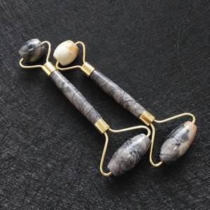 Jaspe Picasso à Double tête en <span class=keywords><strong>pierre</strong></span>, outil de massage naturel pour le visage, vente en gros, usine - Product Image 6
