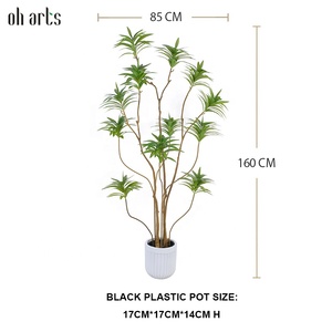 Chất lượng tốt nhất cửa hàng trang trí 160cm cây xanh cửa mở trang trí cây lớn nhân tạo <span class=keywords><strong>dracaena</strong></span> reflexa - Product Image 2