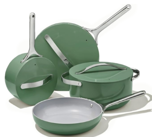 2025 nueva llegada juego de utensilios de cocina de acero inoxidable antiadherente revestimiento de cerámica de alta calidad para uso doméstico - Product Image 1