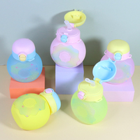 Tomatodos 2025 380ml Kinder-Silikon-Wasserflasche mit Strohhalm BPA-frei Umweltfreundliches Cartoon-Design für Schule und Outdoor-Aktivitäten