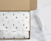 Papier de soie personnalisé avec logo du fabricant, papier sulfurisé couché pour emballage de vêtements et emballage cadeau imprimé