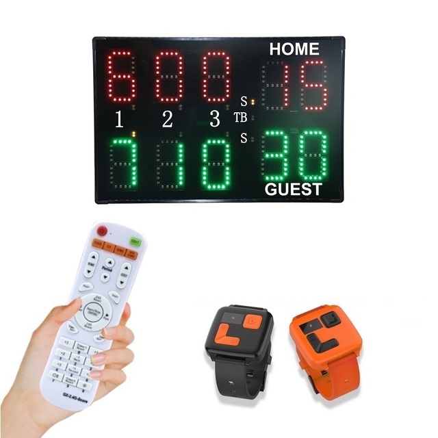 Rechargeable Portable Electronic Score Board Wireless Control Digital Led Tennis Scoreboard for Padel Court Scoring Equipment