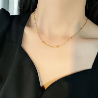 Colliers tendance pour femmes, collier chaîne serpent à perles, bracelet en acier inoxydable plaqué or 18 carats, chaîne de cheville, bijoux