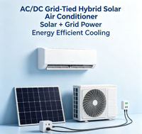 AC/DC Hybrid Inverter Split Type Air Conditioner Airwens R32 Bertenaga Baterai Surya dengan Fitur Cool Heat Auto Switch Hemat Energi Rumah Tangga
