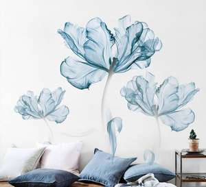 <span class=keywords><strong>Stickers</strong></span> Muraux Fleurs Couleurs Personnalisées en Gros, Papier Peint Floral <span class=keywords><strong>Romantique</strong></span>, Autocollant Mural Fond 3D - Product Image 2