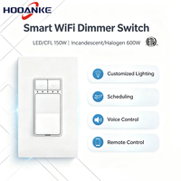 Hooanke Enchufe Inteligente WiFi Zigbee de 2.4GHz y 110-240V con Interruptor Regulador de Intensidad LED, Kit de 1000W, Compatible con Alexa y Google Home