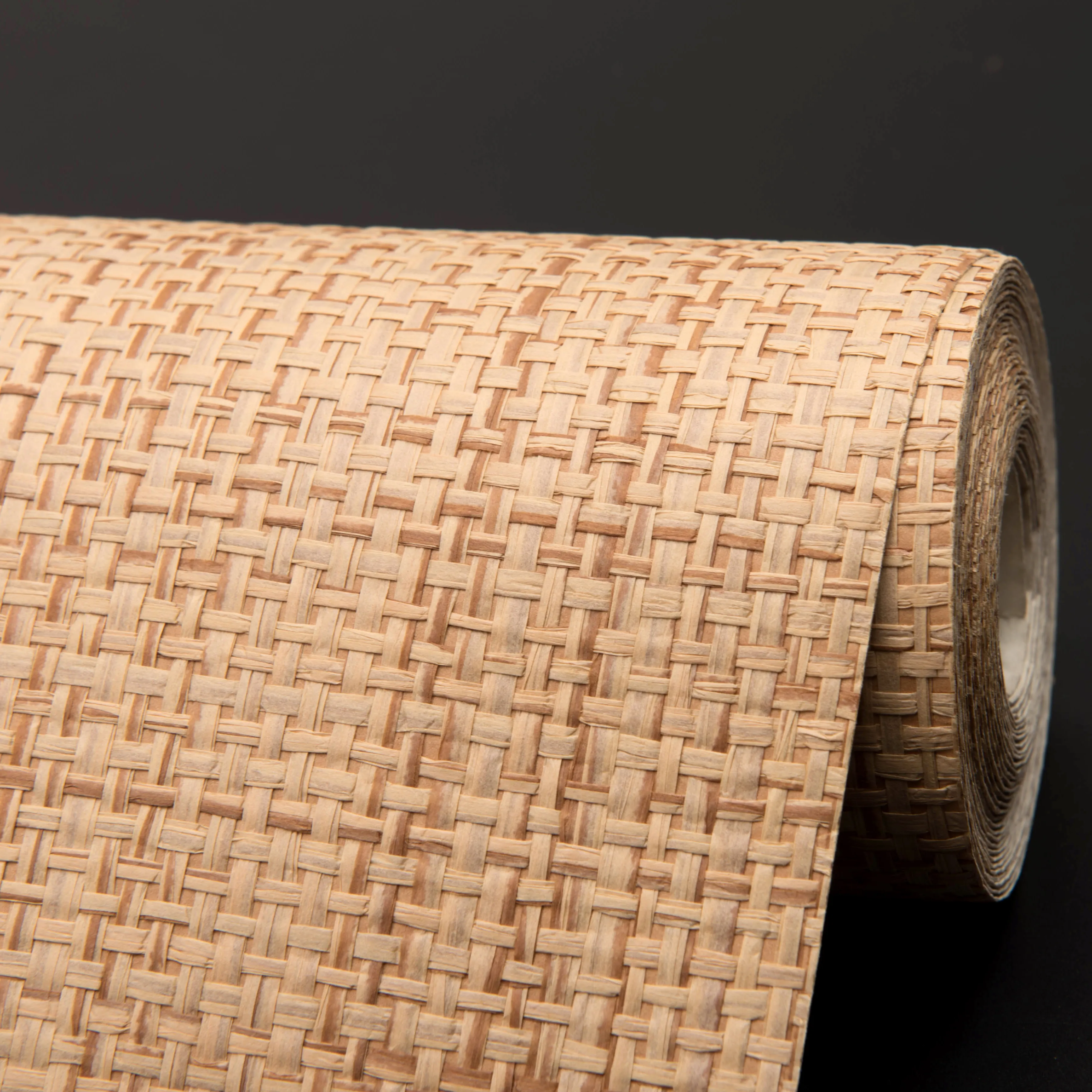 Home Decor Effen Kleur Stro Behang Rolls Papier String Weave Behang