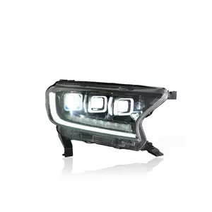 Auto Parts Car Lights 3 Lens Head Lamp Light For Ford Ranger Headlight Assembly 2015-2020