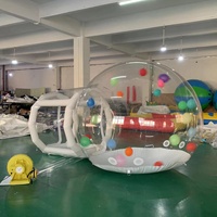 Camping en plein air événement enfants fête tente gonflable bulle PVC Globe clair Transparent Igloo dôme tente gonflable bulle maison