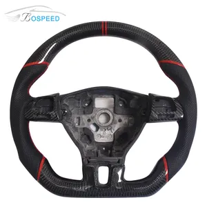 Factory Carbon fiber car steering wheel for VW CC with perforate leather