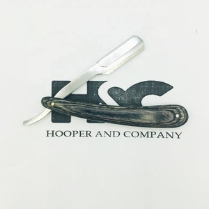 Barber <b>Razor</b> High Quality <b>Straight</b> Shaving <b>Razor</b> with wood handle Black Pakka wood handle barber <b>razor</b> - Product Image 3