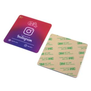 Waterproof acrylic NFC sticker Google review NFC plate Social media NFC sticker NFC table sticker manufacture - Product Image 1