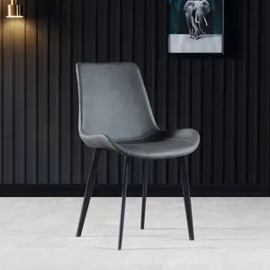 เก้าอี้รับประทานอาหารสไตล์นอร์ดิกสุดหรูพร้อมผ้าเทคโนโลยีขั้นสูง - Product Image 1
