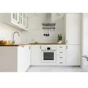 Moderner Stil kunden spezifischer Lack Küchen schrank weiß 2pac Küchen schränke für Wohn möbel