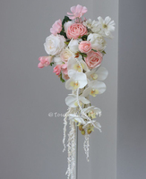 Bouquets de mariée en pivoines européennes en soie faits à la main pour la douche nuptiale, fleurs artificielles pour demoiselles d'honneur, vente en gros