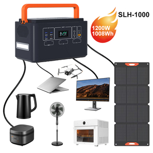 สถานีพลังงานสำรองแบบพกพาลิเธียมไอออน 1200W 1008Wh ยอดขายสูงสุด พร้อมไฟฉาย LED พลังงานแสงอาทิตย์แบบ Pure Sine Wave และระบบ MPPT - Product Image 1
