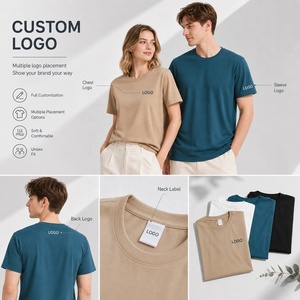 เสื้อยืดคอกลมแบบยูนิเซ็กซ์ ผ้าเนื้อนุ่มพรีเมียม สำหรับสกรีนโลโก้แบรนด์ รับผลิตเสื้อผ้า OEM ขายส่งจำนวนมาก - Product Image 2