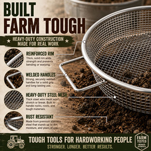 Galvanized Steel soil sifter for gardening1/4 1/8 <b>Mesh</b> 1.0MM 1.3MM <b>Wire</b> Gauge 2PCS garden screen - Product Image 5
