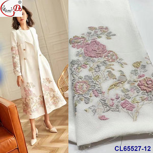 Lisami RTS guinea thổ cẩm sang trọng Damask dệt Polyester/kim loại Wedding & phụ kiện sợi Ngang Đan váy ren vải - Product Image 5