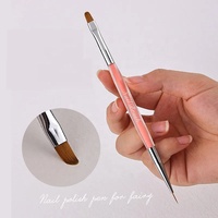 Produits populaires Double Tête Cristal Poignée Nail Art Manucure Peinture Stylo Gel DIY Ongles Liner Brosse