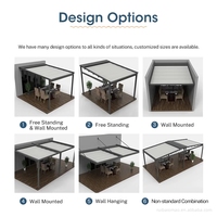 Toit de pergola motorisé imperméable pour l'extérieur Toit rétractable pour terrasse