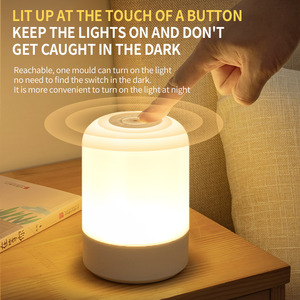 Lampe de table pour bébé avec télécommande tactile sans fil rechargeable par type-C, à intensité variable, avec température de couleur LED à 3 couleurs, <span class=keywords><strong>veilleuse</strong></span> - Product Image 4