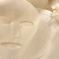 Masque facial en feuille Y268 en Cupro Tencel estampé à l'or, substrat gaufré en nid d'abeille, léger et hautement absorbant, pour application à sec